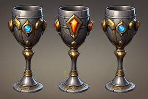 ((Hand Painted, Stylized, Cartoon, Game Prop, Concept Art, Stylized Textures, Hand Painted Textures, Cartoon, World of Warcraft style)), Stylized asset, Portrait, more detail XL, greg rutkowski, (world of warcraft style asset, artstation style, stylized station, 3d extrude style, flipped normals style), stylized prop,  cartoon, 3d, cartoon proportions, comic book, (((metal goblet, tavern goblet, cook pack, metallic stylized, basic goblet, stylized goblet, silver goblet, iron goblet, cooking goblet)), 