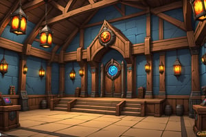 ((Hand Painted, Stylized, Cartoon, Game Prop, Concept Art, Stylized Textures, Hand Painted Textures, Cartoon, World of Warcraft style)), Stylized asset, Portrait, more detail XL, greg rutkowski, (world of warcraft style asset, artstation style, stylized station, 3d extrude style, flipped normals style), stylized prop,  cartoon, 3d, cartoon proportions, comic book, (((indoor, Guild hall, game guild hall))), 