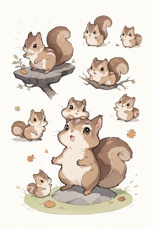 cute illustration,squirrel,deformation,
masterpiece, best quality, aesthetic,, (rough:0.7),