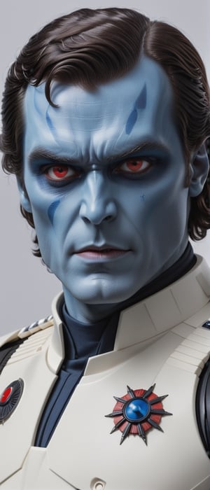 ((masterpiece, best quality)),Henry Cavil as Adrimal Thrawn, ((Vibirant Blue skin)), Red Eyes, (white Admiral uniform), star wars,detailed face,perfect eyes,detailed hands,light background,mix of fantasy and realistic elements,vibrant manga,uhd picture , vibrant artwork,fairy,SMMars. Fit body.,Germany Male,man,detailmaster2 ,Movie Still,Leonardo Style