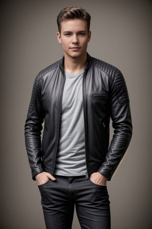 a photograph of a handsome make spokesmodel, above the waist, fit confident, leather jacket casual, sublte stubble, highest quality, photorealistic
realistic,Germany Male,<lora:659111690174031528:1.0>