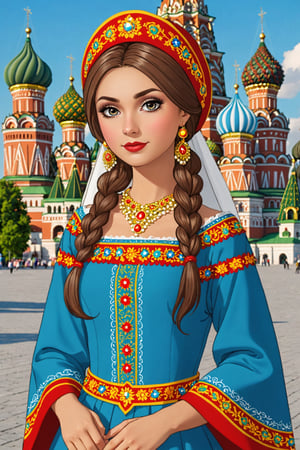 girl russian dress up