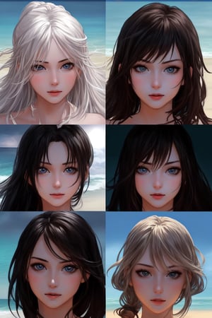 (5 girls on the beach 1:1.3)、、Offshore Girls（dreamy lighting）head to waist、、White skinned、Farbe white female proofreader、An ultra-high picture quality、、Beautiful female proofreading reflecting in light、amazing detailed、Beautiful girls in very detailed、(Faces with different patterns 1:1.2)、(The mood of the face is different 1:1.3)、Each hairstyle has its own characteristicarbe々Hairstylearbe々Farbe hair shines with a clean shine、I love fishing on a boat、Dark brown hair that shines in the light、One has a ponytail、、Modern cute girl、very detailed faces very detailed eyes、Very realistic skin、 extremely detailed fingers, highly detailed nose, highly detail mouth, perfect anatomia, 