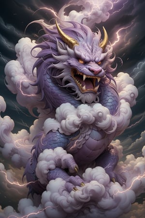 huge dragon cloud, different shades of purple, storm, swirl cloud, funnel cloud, dragon-shaped cloud, tornado, thunder, mysterious, lightning, mythical clouds,,,,<lora:659095807385103906:1.0>