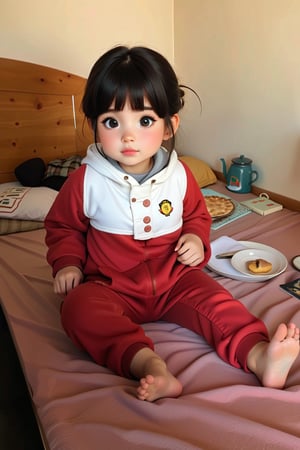 best quality, masterpiece, beautiful and aesthetic, vibrant color, Exquisite details and textures,  Warm tone, ultra realistic illustration,	(cute Belgium girl, 5year old:1.5),	(Camping theme:1.4), Camping with a family,	cute eyes, big eyes,	(a model look:1.4),	cinematic lighting, ambient lighting, sidelighting, cinematic shot,	siena natural ratio, children's body, anime style, 	head to thigh portrait,	very long black ponytail hairstyle with blunt bangs, 	one-piece cute swimsuit, a beach,	ultra hd, realistic, vivid colors, highly detailed, UHD drawing, perfect composition, beautiful detailed intricate insanely detailed octane render trending on artstation, 8k artistic photography, photorealistic concept art, soft natural volumetric cinematic perfect light. ,cute cartoon 