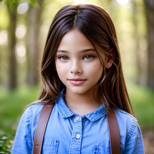 Portrait of pretty little girl Poster