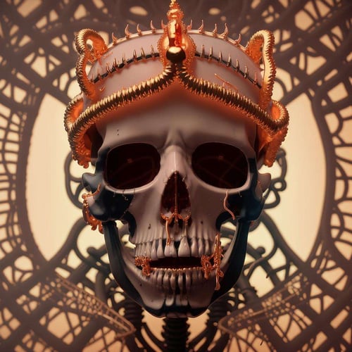Espartilho Skull UnderBust Gothic Mysterious · Creative Fabrica