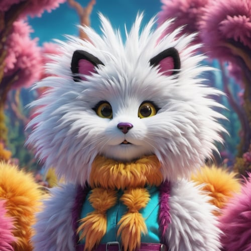 Hi my name is TenTen I am a Cute Furry Fluffy Mosnter, the reason why everyone calls me TenTen is a control Ten Elements and Ten Types of magic. I may look small but I am powerful beyond your imagination, just keep in-putting text prompts and I will show you!,Furry,fluffy,detailmaster2