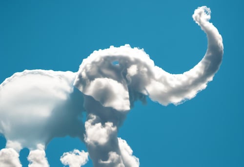 a cloud that looks like a elephant, blue sky background <lora:aether_imaginair_230906_SDXL_LoRA_1e-6_128_dim_70_epochs_more_detailed_captions:1>