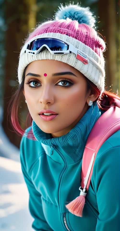 lifelike， high - resolution：1.3）， 1 Indian girl with a perfect