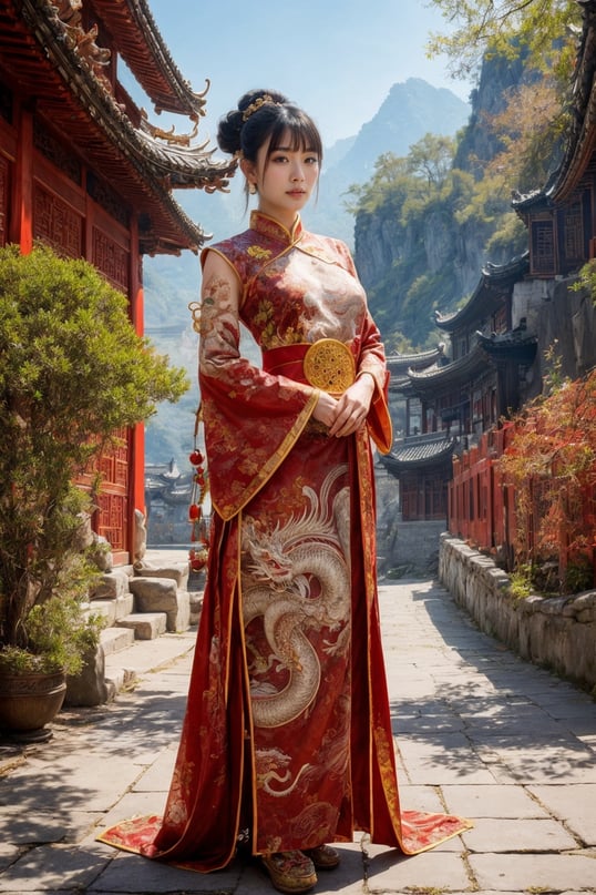 Chinese girl, traditional antique b - OpenDream