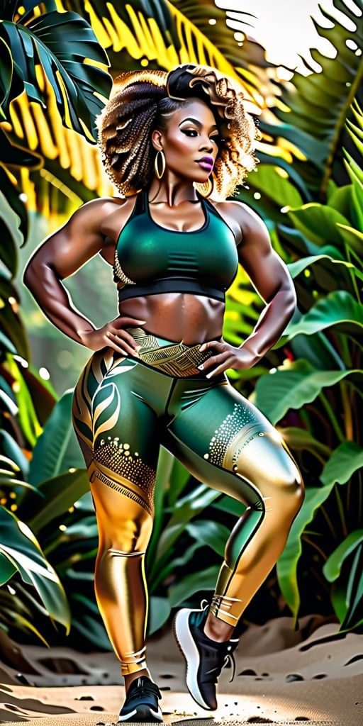 Green Golden Women's Workout Clothing