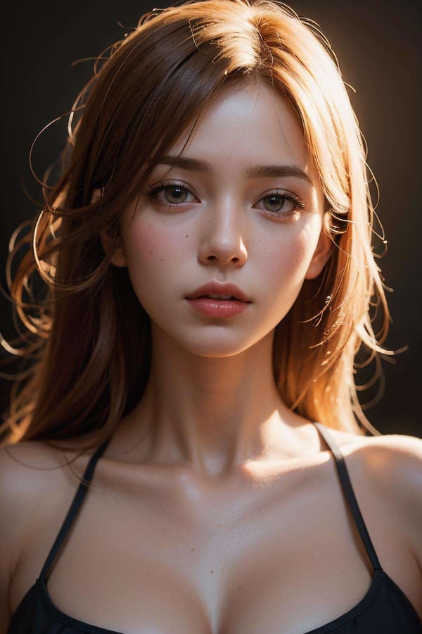 Hyperrealist portrait of femal image created