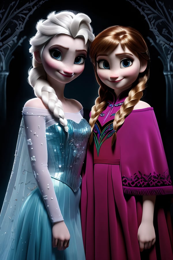 Frozen anna elsa -Dall-E 3 - ElsaAnnaV1 | Tensor.Art