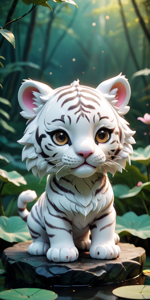 chibi white tiger