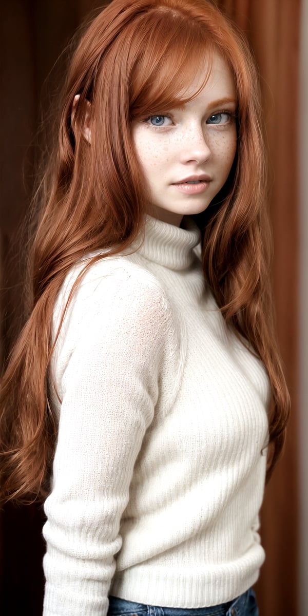 Premium Photo  Redhead beautiful girl using fox eye lift tape for slightly  upturned eyes shape beauty trend closeup