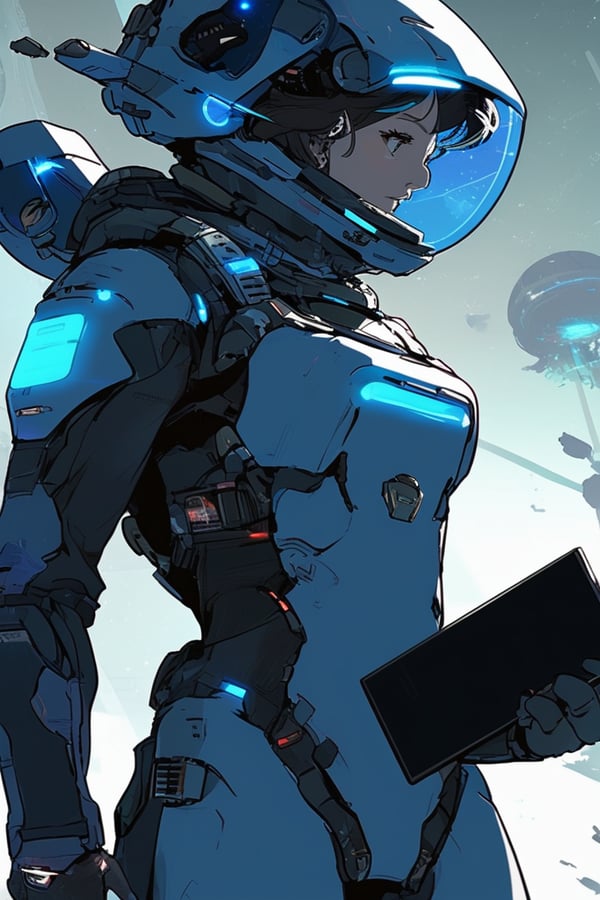 A female space explorer in a s | image created by TracQuoc | Tensor.Art