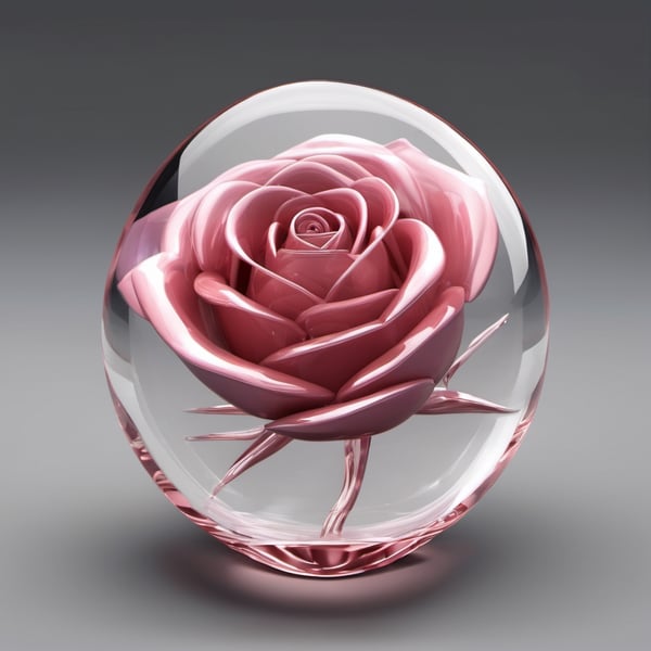 Glass rose like shape of ellip image created by bun tensor art