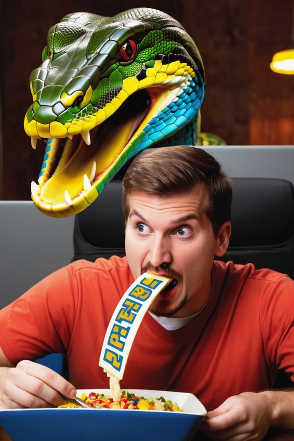 Python Logo In Programmer Eati Image Created By User Python logo in programmer eati image created by user