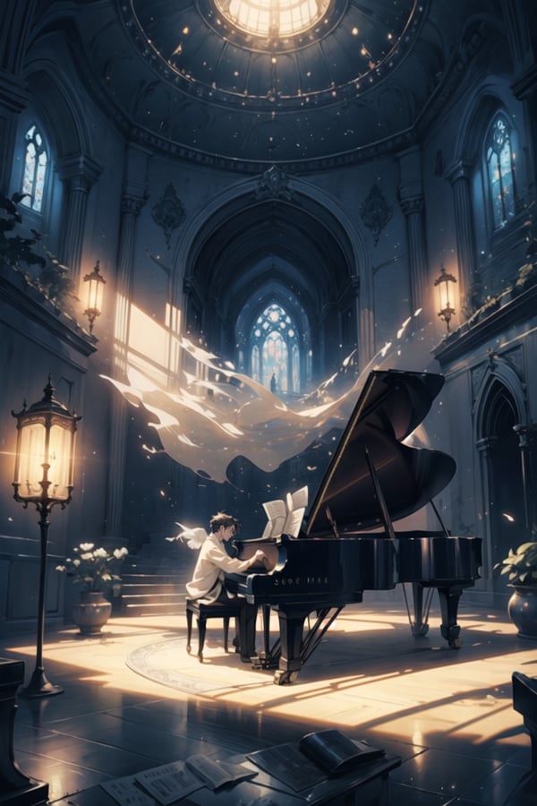 The dream pianist image created by Ice maker Tensor.Art