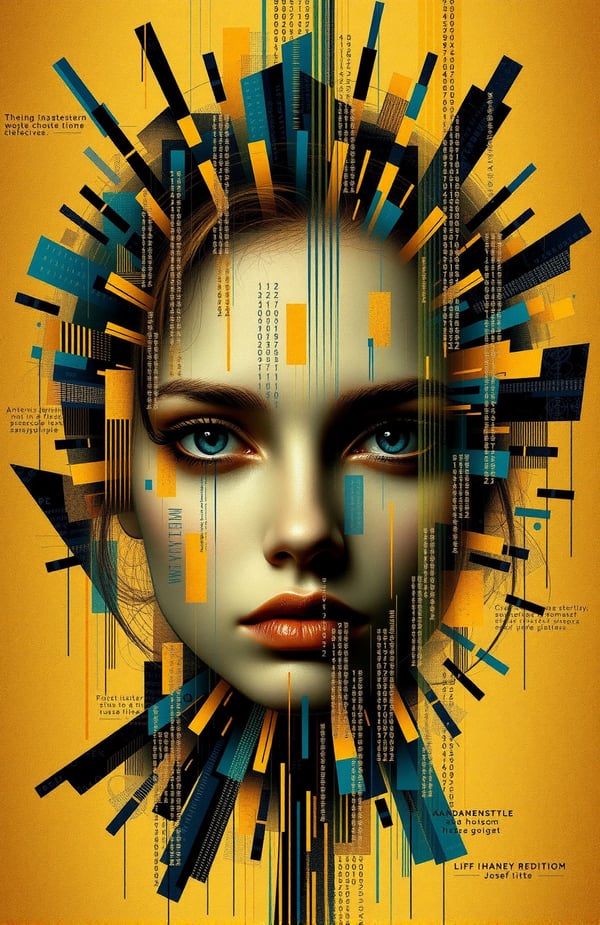 Print collage art of a woman s image created by adoniskobi tensor art