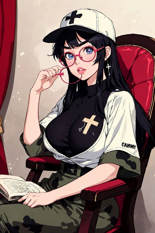 An anime girl having a busty b image created by