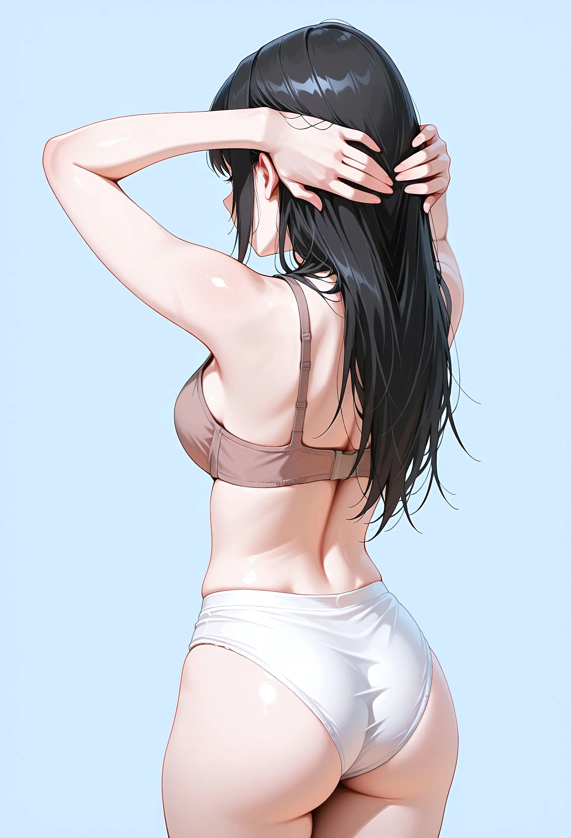 Innerwear - Brown Bra and White Panties