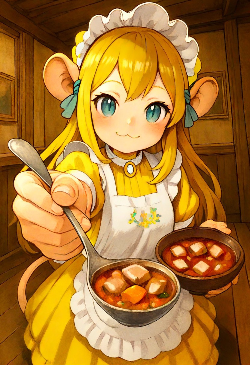 Girl giving you food - concept 1