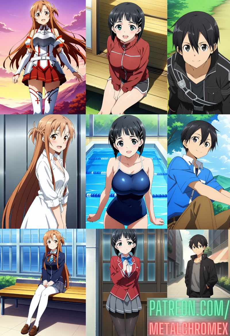 Asuna Yuuki + Suguha Kirigaya +1(Sword Art Online)