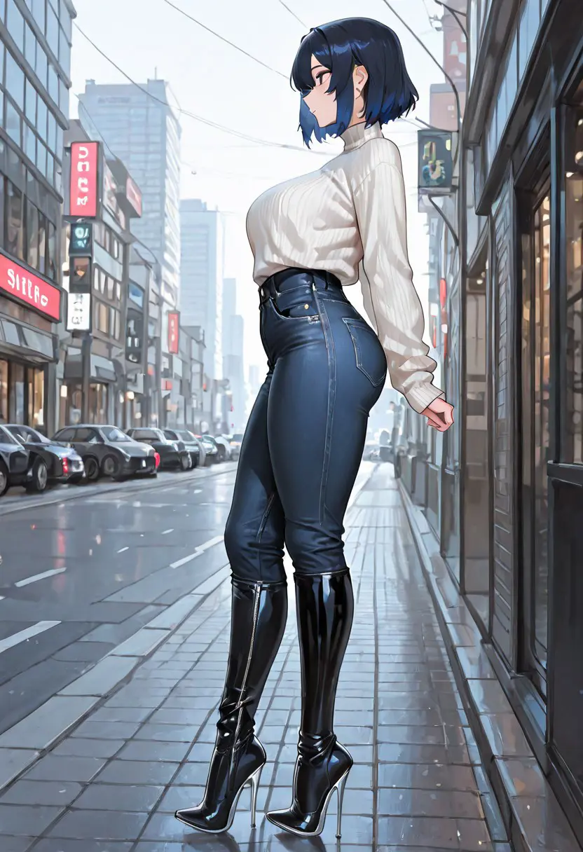 Stiletto Heel Boots (pointy heels helper)