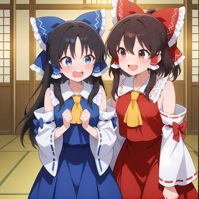 Hakurei Reimu & Blue Reimu (Touhou Project)