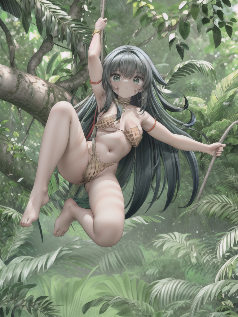 Dark Skinned Jungle Girl