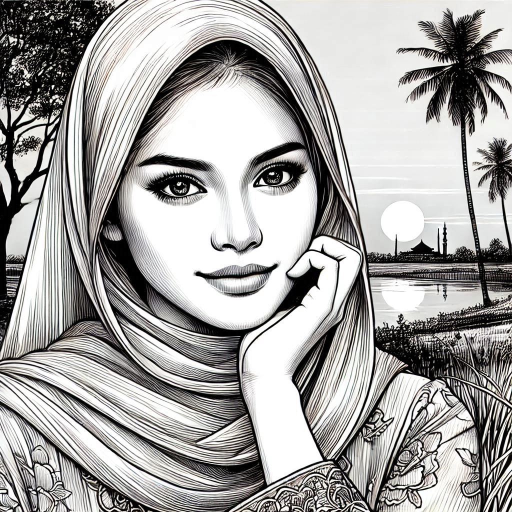 Line art drawing  AnnRin. Line art dra