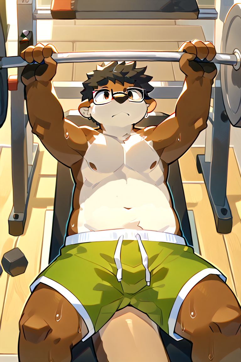 Otter furry new(contain bench press pose) 