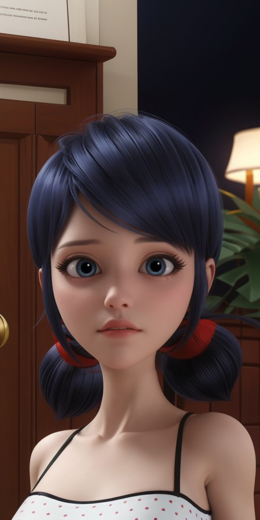 Marinette in Pajama 2, Ladybug, Miraculous, SD1.5 