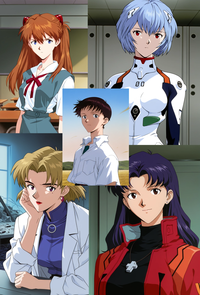 Neon Genesis Evangelion 1995 Characters Pack+Style