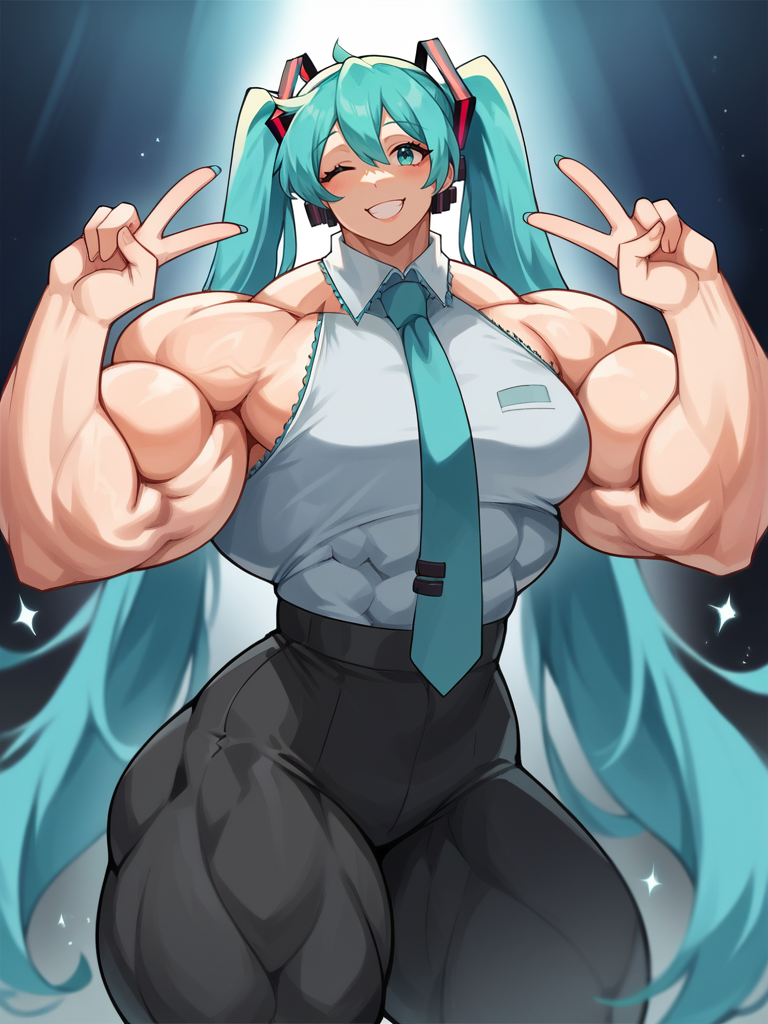 Musctonk style (Muscular female) PonyDiffusion XL