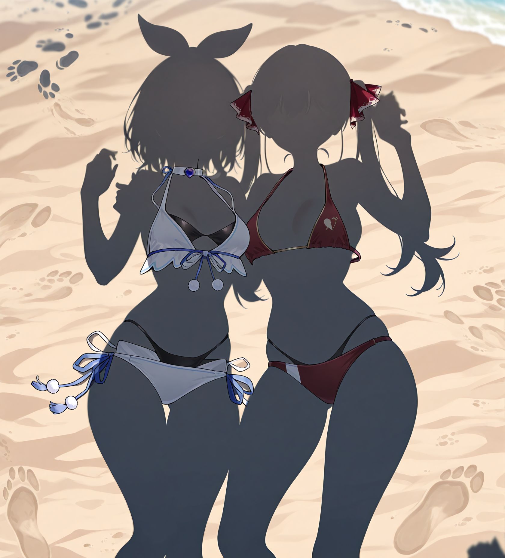 Dressed shadow / 水着姿の影