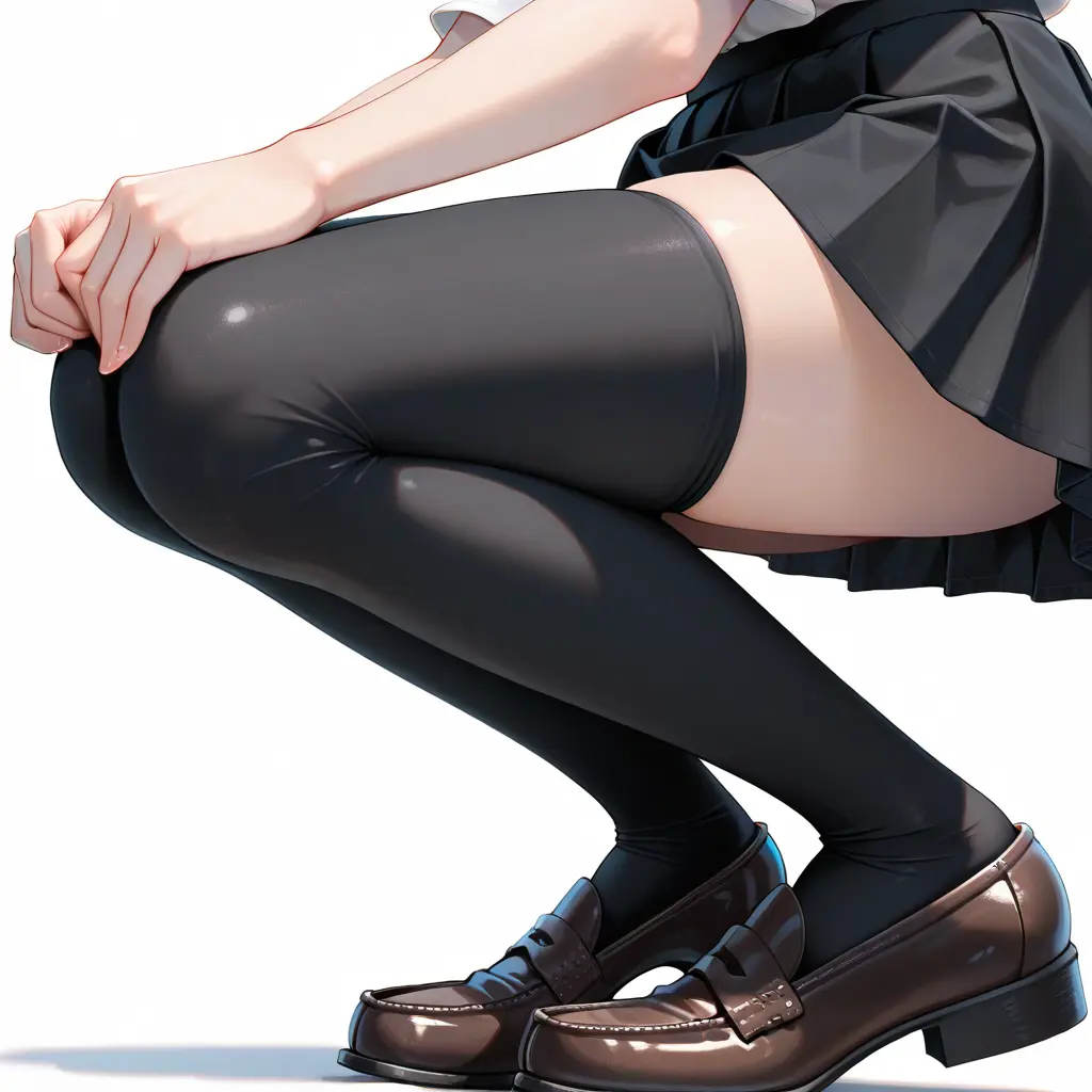 Thick Black Thighhighs / 厚手の黒ニーソ