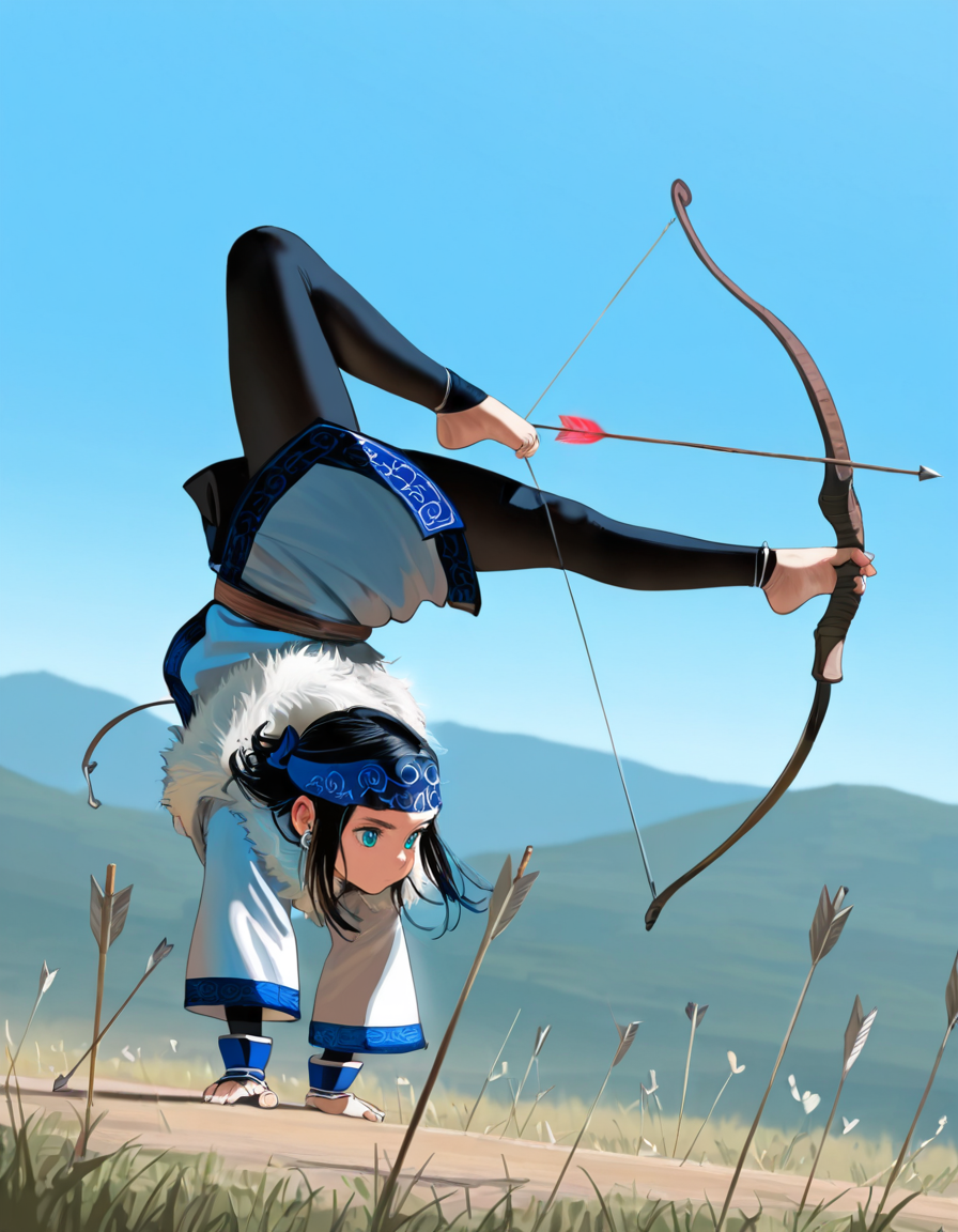 Handstand Archery pose - Illustrious