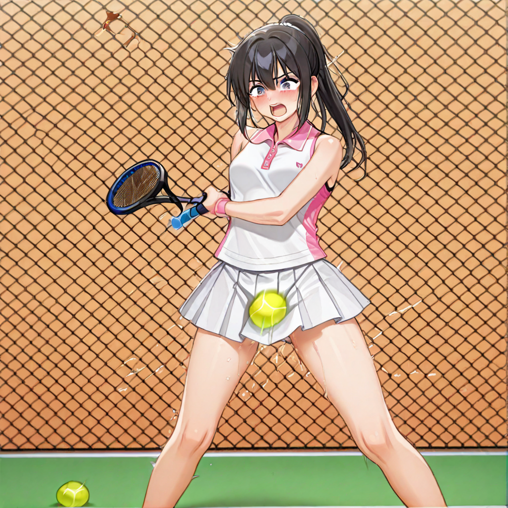 The ball hits the crotch - concept
