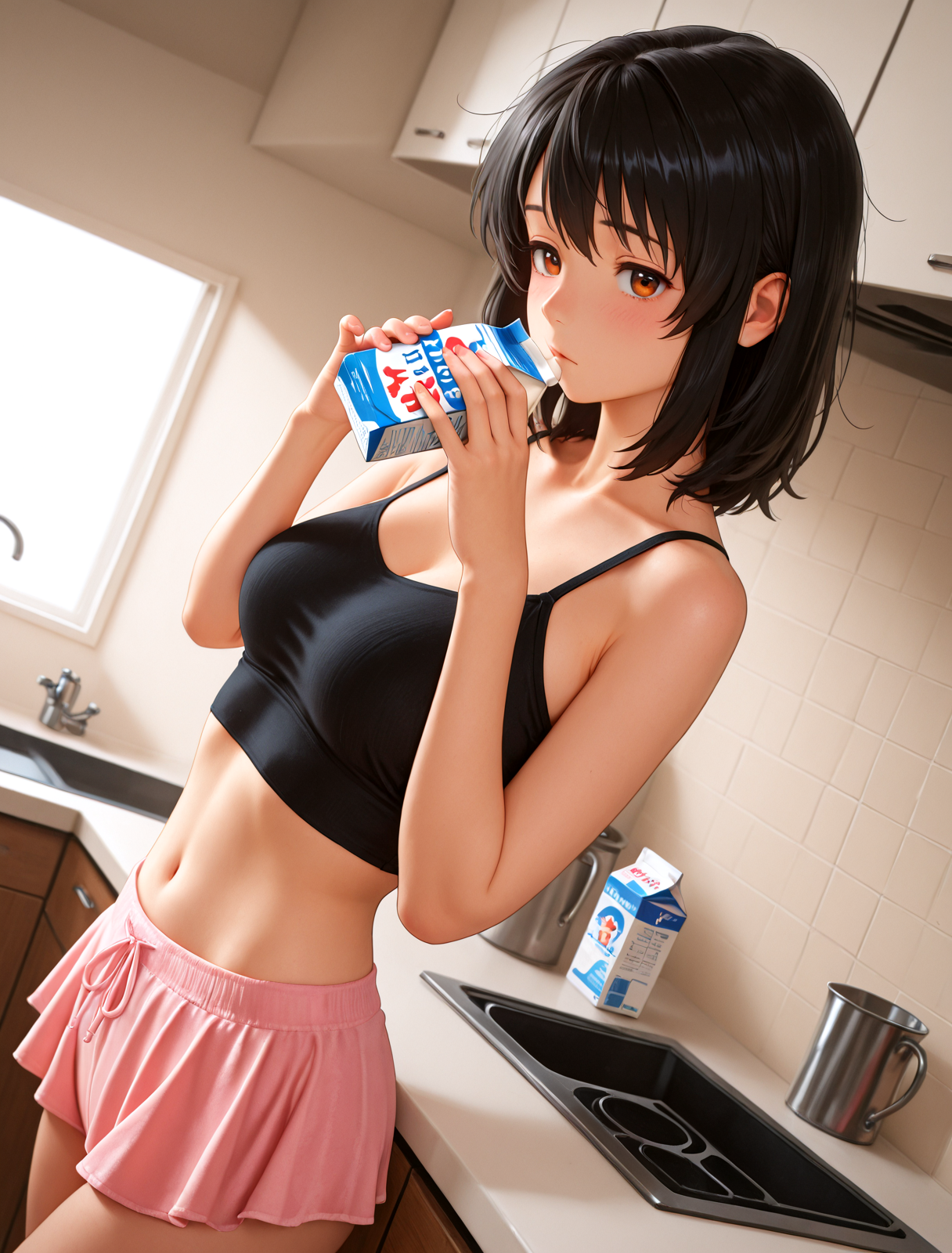 Skirt type flared shorts (loungewear) - スカート型フレアパン