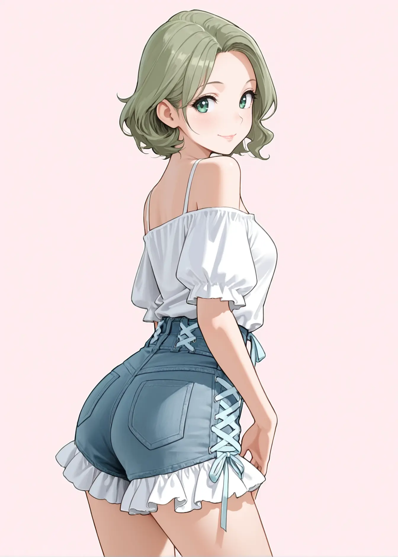 【COSTUME】Decorated Denim Shorts (Illustrious)