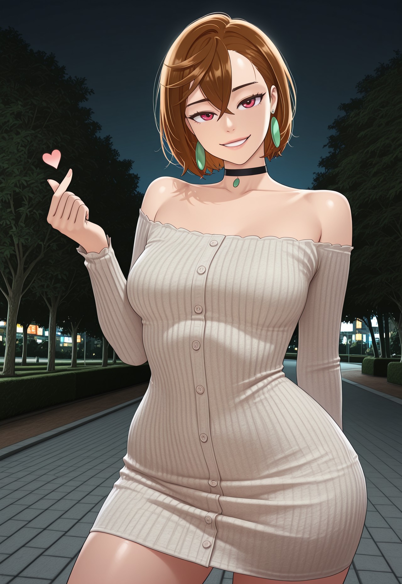 Bodycon off-shoulder mini oatmeal dress
