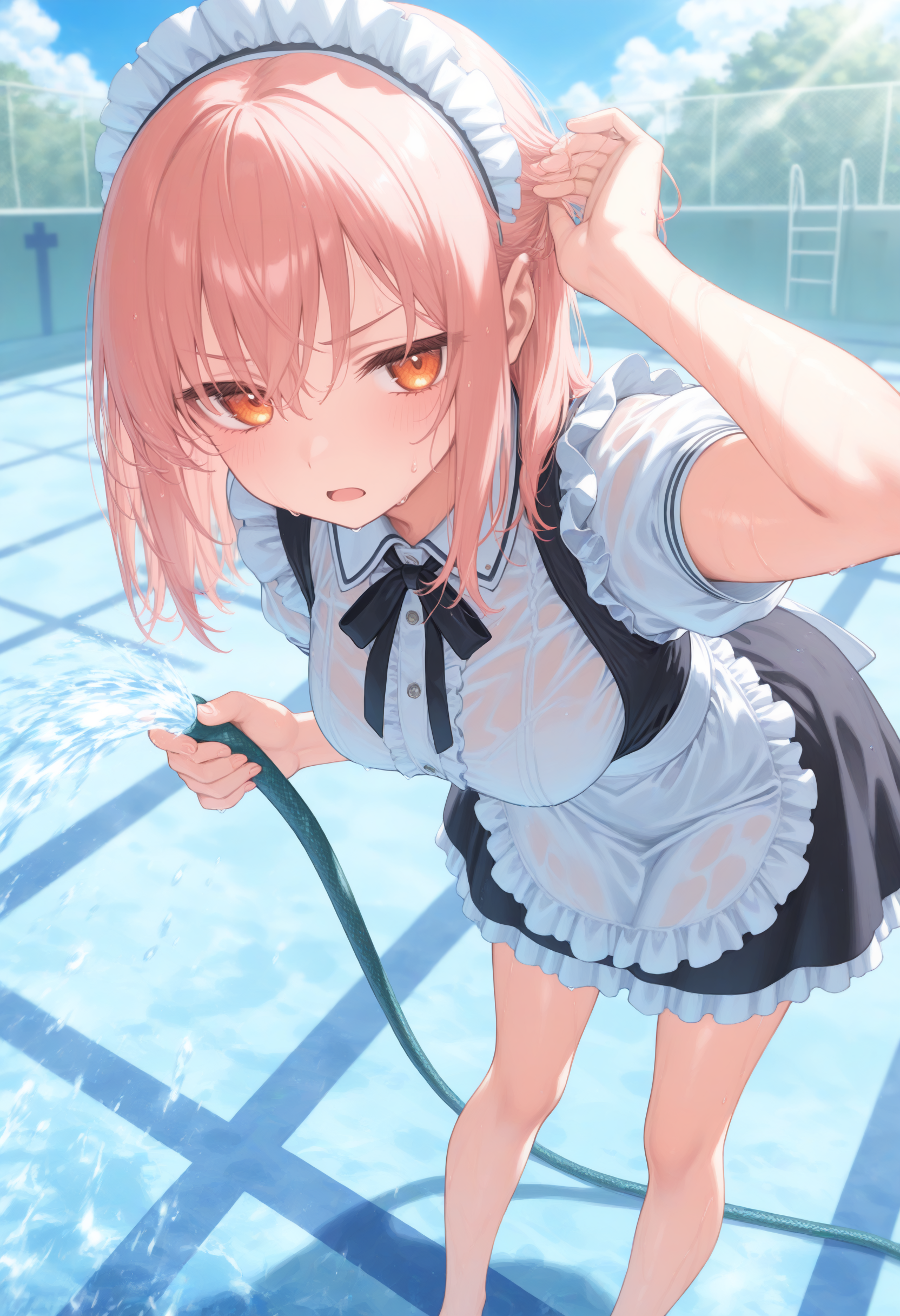 [Illust] empty pool / プール掃除