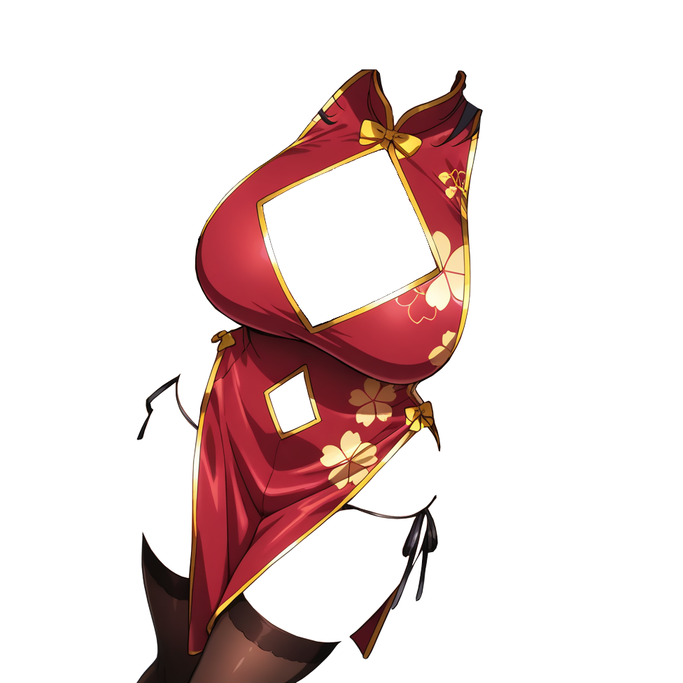 houshou marine red china dress [ill] - clothing