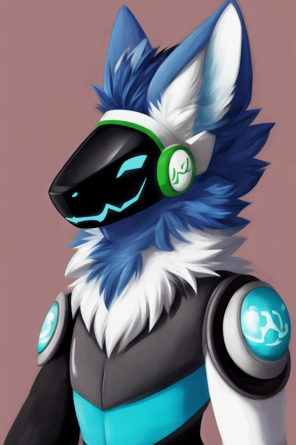 Protogen Visor Study by SadStrawberryArts -- Fur Affinity [dot] net