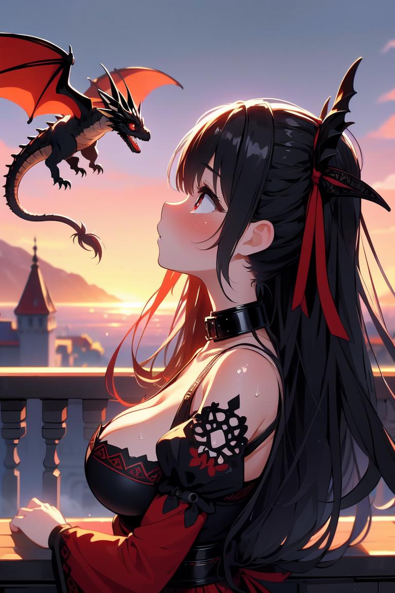 girl like pet dragon