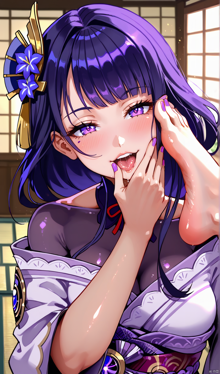 Illustrator姿势-自己舔自己脚Self foot worship 