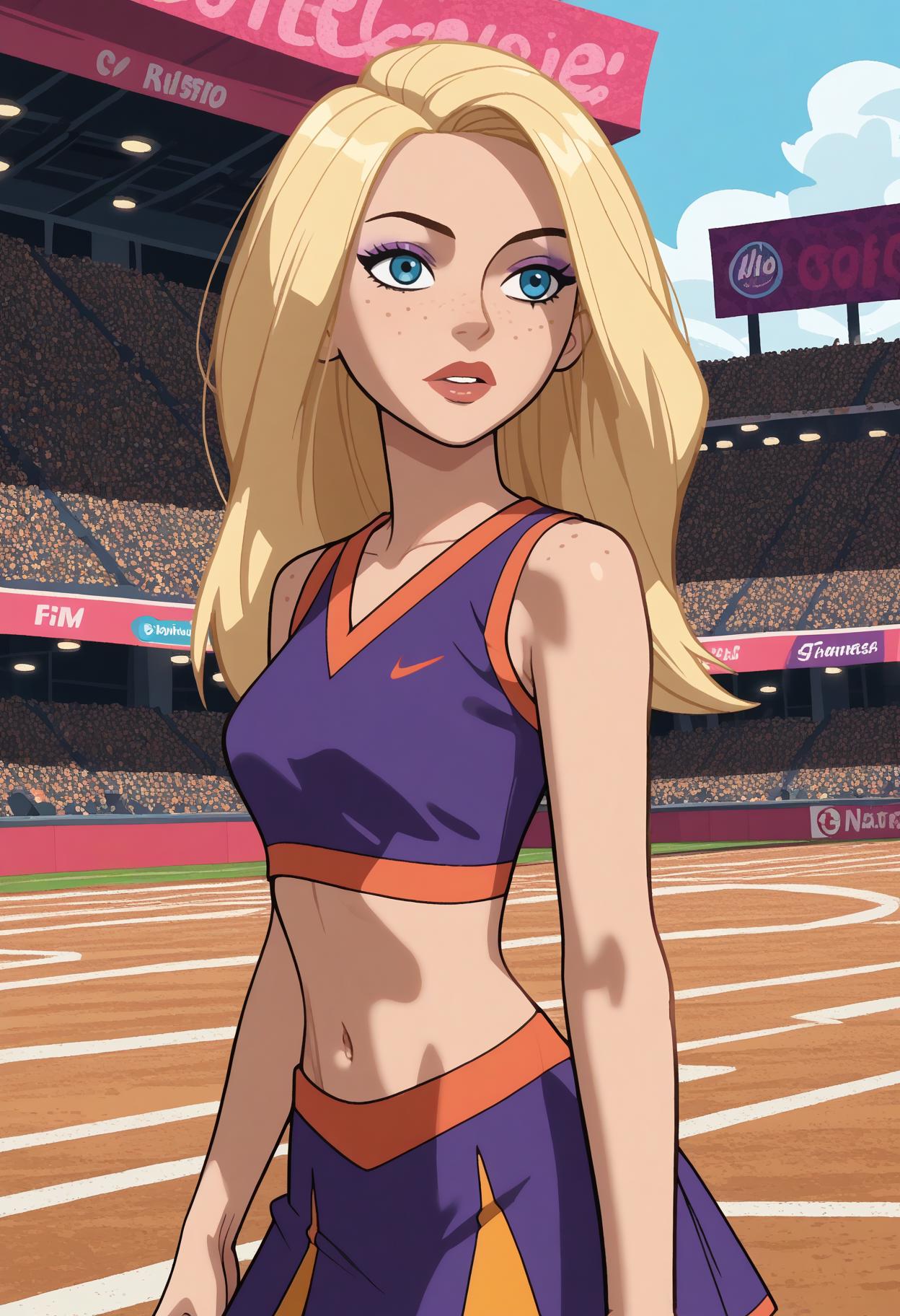 Jessica, blonde cheerleader from Middleton High School, (Kim Possible), LoRA, PonyXL